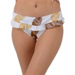 African Women Pattern Seamless Style Frill Bikini Bottoms