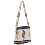 African Women Pattern Seamless Style Zipper Messenger Bag