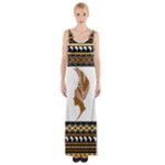 African Women Pattern Seamless Style Thigh Split Maxi Dress