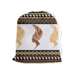 African Women Pattern Seamless Style Drawstring Pouch (XL)