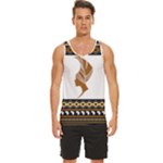 African Women Pattern Seamless Style Men s Wide Collar Tank Top