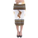 African Women Pattern Seamless Style Midi Pencil Skirt