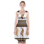 African Women Pattern Seamless Style Racerback Midi Dress