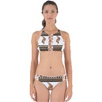 African Women Pattern Seamless Style Perfectly Cut Out Bikini Set