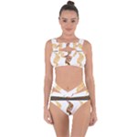 African Women Pattern Seamless Style Bandaged Up Bikini Set 