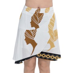 Chiffon Wrap Front Skirt 