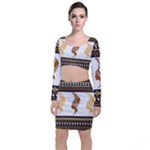 African Women Pattern Seamless Style Top and Skirt Sets