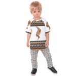 African Women Pattern Seamless Style Kids  Raglan T-Shirt