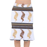 African Women Pattern Seamless Style Short Mermaid Skirt