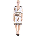 African Women Pattern Seamless Style Wrap Up Cocktail Dress