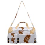 African Women Pattern Seamless Style Sports Gym Duffle Bag with Shoe Compartment