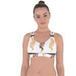 African Women Pattern Seamless Style Cross String Back Sports Bra