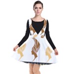 African Women Pattern Seamless Style Plunge Pinafore Dress