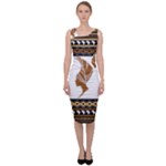 African Women Pattern Seamless Style Sleeveless Pencil Dress