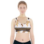 African Women Pattern Seamless Style Sports Bra With Pocket