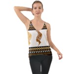 African Women Pattern Seamless Style Chiffon Cami