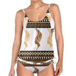 African Women Pattern Seamless Style Tankini Set