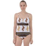 African Women Pattern Seamless Style Sweetheart Tankini Set