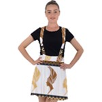 African Women Pattern Seamless Style Velvet Suspender Skater Skirt