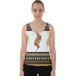 African Women Pattern Seamless Style Velvet Tank Top