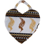 African Women Pattern Seamless Style Giant Heart Shaped Tote