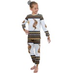 African Women Pattern Seamless Style Kids  Long Sleeve Set 