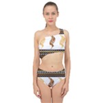 African Women Pattern Seamless Style Spliced Up Two Piece Swimsuit