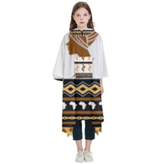 African Women Pattern Seamless Style Kids  Hooded Rain Ponchos from ArtsNow.com