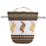 African Women Pattern Seamless Style Drawstring Bucket Bag