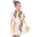 African Women Pattern Seamless Style Kids  Sailor Dress