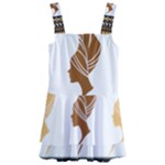 African Women Pattern Seamless Style Kids  Layered Skirt Swimsuit