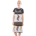 African Women Pattern Seamless Style Camis Fishtail Dress