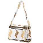 African Women Pattern Seamless Style Front Pocket Crossbody Bag