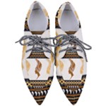 African Women Pattern Seamless Style Pointed Oxford Shoes