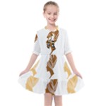 African Women Pattern Seamless Style Kids  All Frills Chiffon Dress