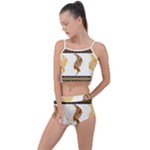 African Women Pattern Seamless Style Summer Cropped Co-Ord Set