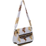 African Women Pattern Seamless Style Saddle Handbag