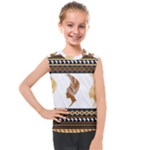 African Women Pattern Seamless Style Kids  Mesh Tank Top