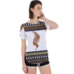 African Women Pattern Seamless Style Perpetual Short Sleeve T-Shirt