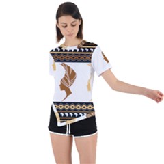 Asymmetrical Short Sleeve Sports T-Shirt 