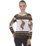 African Women Pattern Seamless Style Women s Long Sleeve Raglan T-Shirt