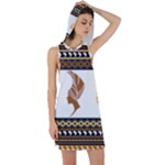 African Women Pattern Seamless Style Racer Back Hoodie Dress