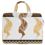 African Women Pattern Seamless Style MacBook Pro 13  Double Pocket Laptop Bag