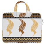 African Women Pattern Seamless Style MacBook Pro 15  Double Pocket Laptop Bag 