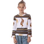 African Women Pattern Seamless Style Kids  Frill Detail T-Shirt