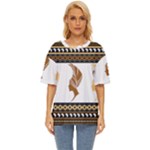 African Women Pattern Seamless Style Oversized Basic T-Shirt