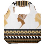 African Women Pattern Seamless Style Foldable Grocery Recycle Bag