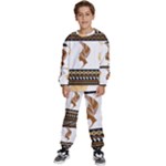 African Women Pattern Seamless Style Kids  Sweatshirt set