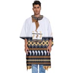 African Women Pattern Seamless Style Men s Hooded Rain Ponchos