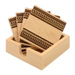 African Women Pattern Seamless Style Bamboo Coaster Set